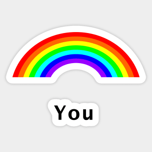 You Rainbow Sticker